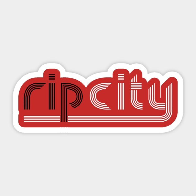 Rip City Red Sticker by monitormonkey